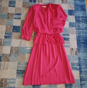 Vintage fuchsia formal dress size 6